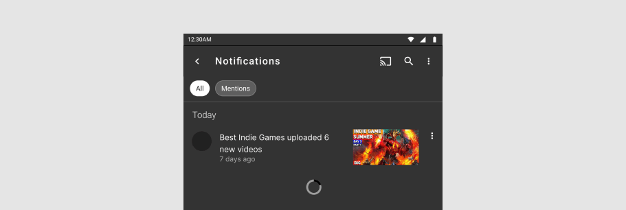 Infinite scroll Entry